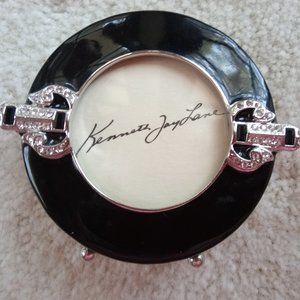KENNETH JAY LANE Black Enamel Small Picture Frame - 2-1/2" - Never Used